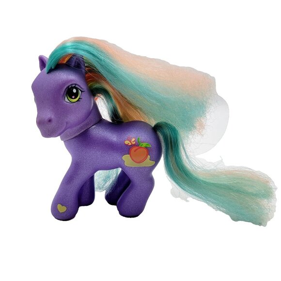 My Little Pony Peach Surprise 2002 G3 MLP Purple Butterfly Hasbro Toy Read - Picture 1 of 10